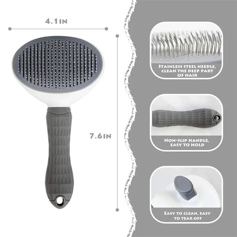 Escova para gatos, pente para remoção de pelos de animais de estimação, escovas de limpeza, pentes para cães, acessórios para gatos